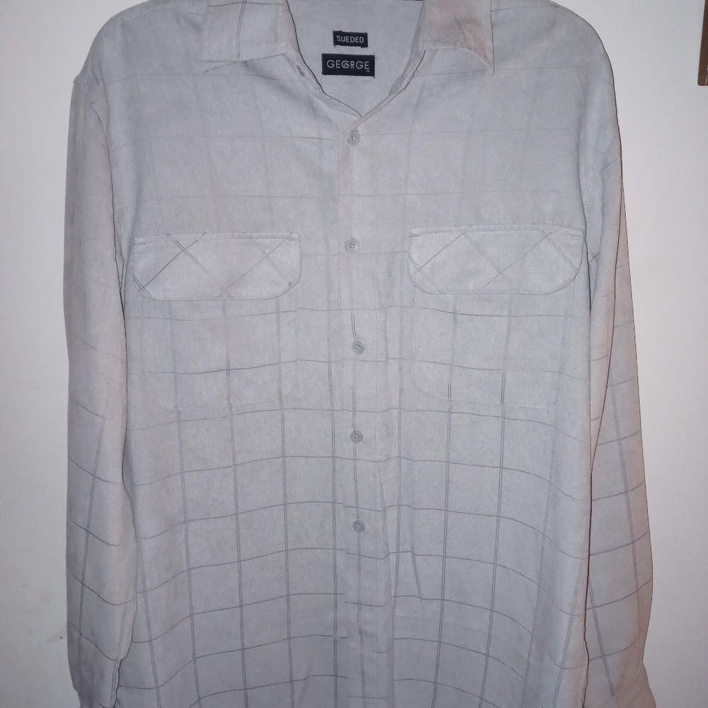 George sueded button down
